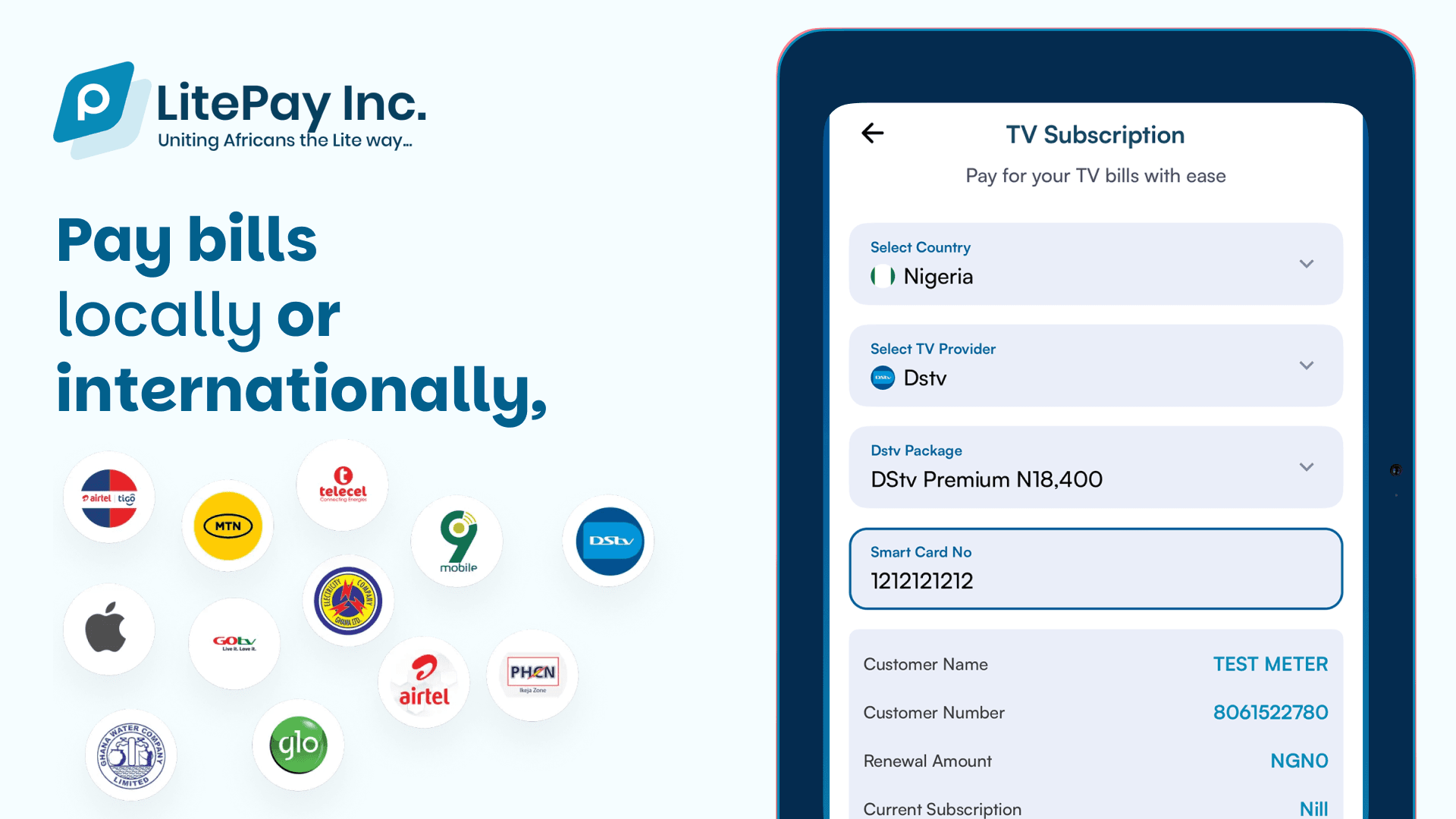 International Bill Payments (Pay TV, Internet, Airtime Anywhere in the World)